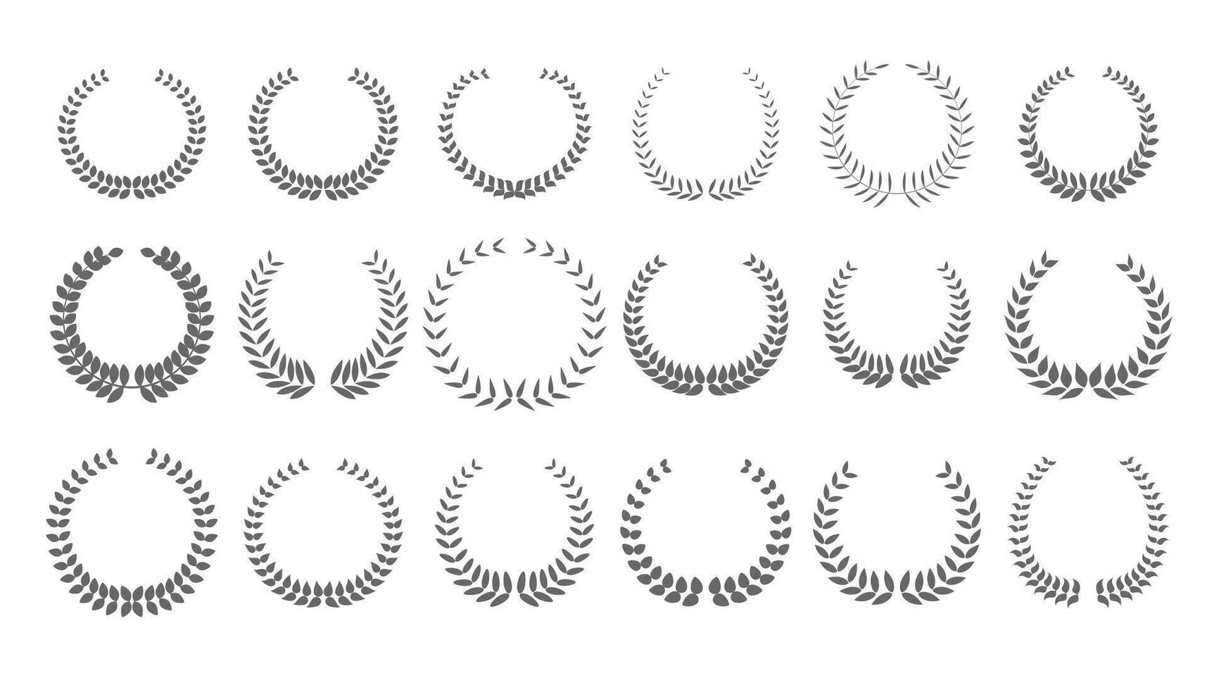 set of decorative wreath frame background for wedding or anniversary event vector