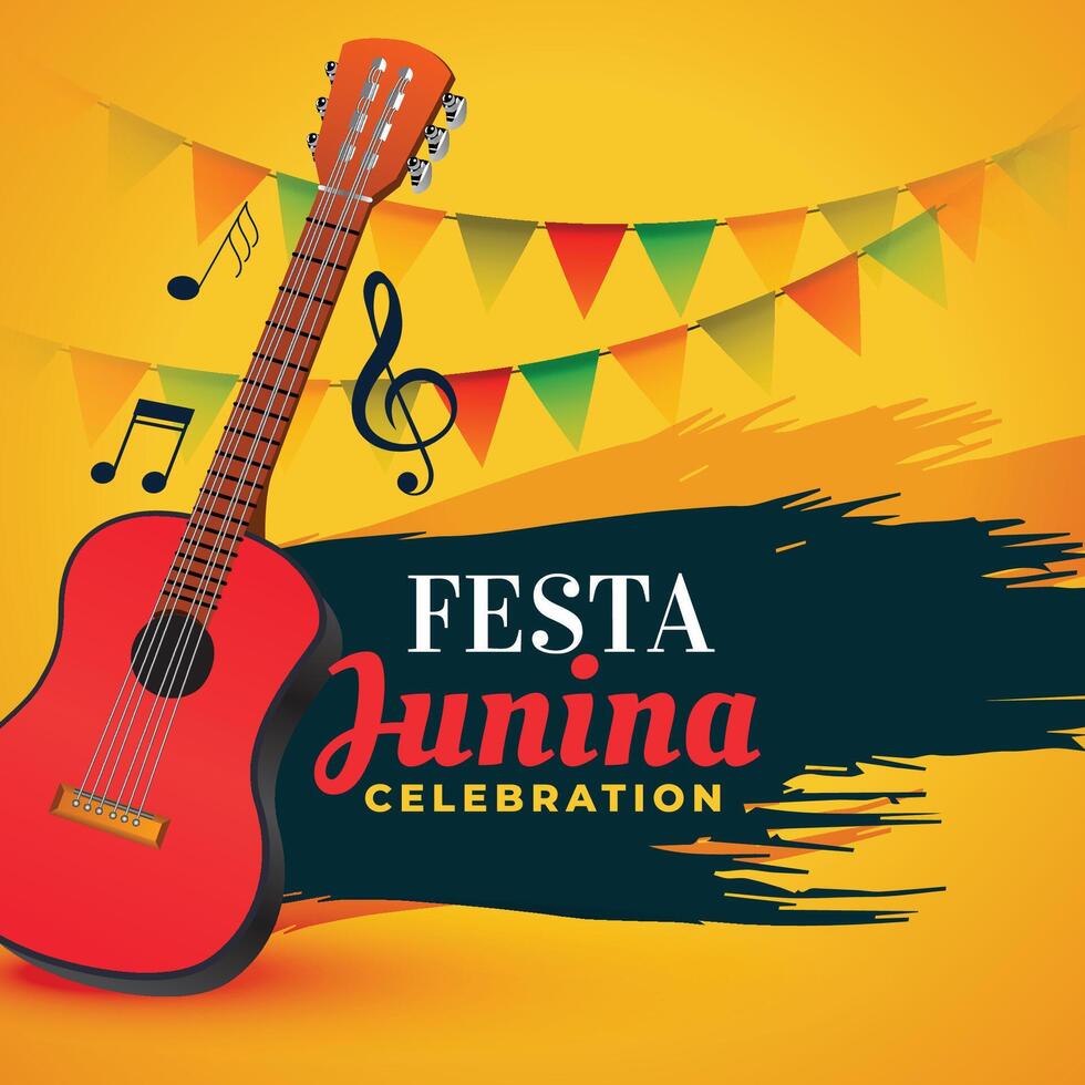 music celebration festa junina background vector