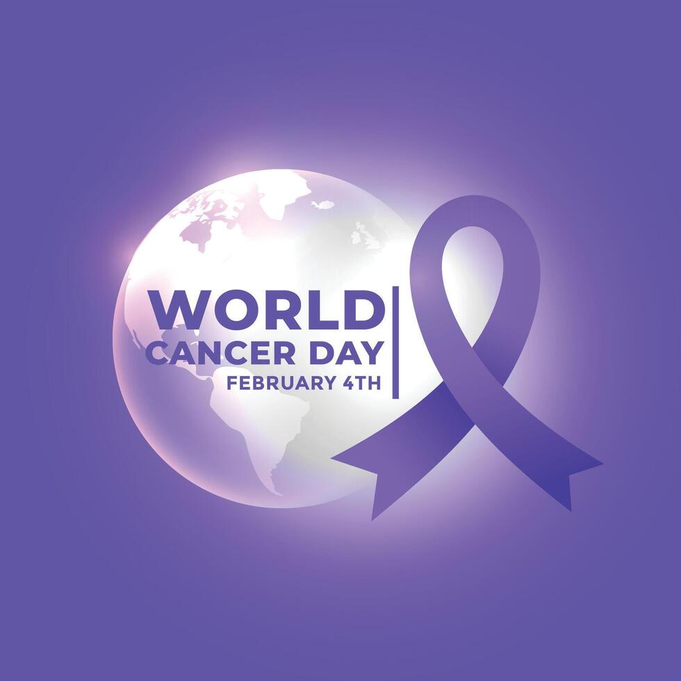 international world cancer day concept poster design vector