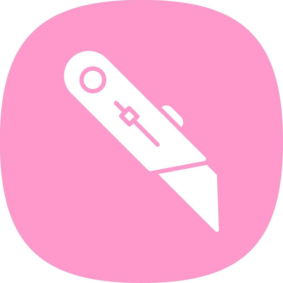 Utility Knife Glyph Curve Icon Design vector