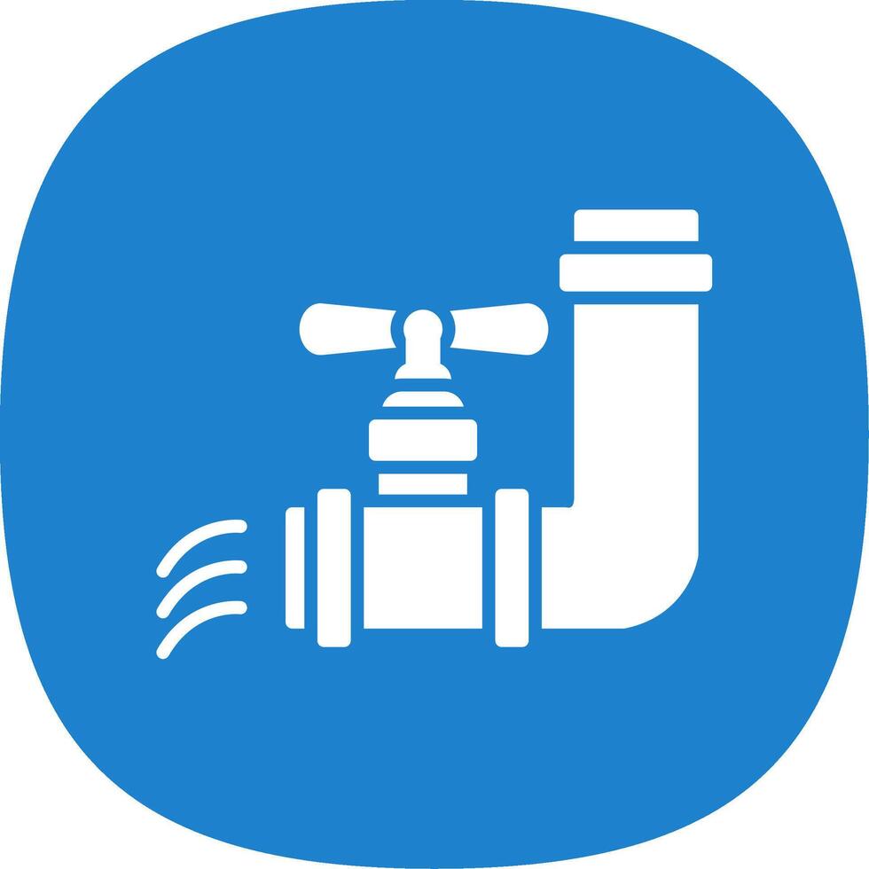 Water Supply Glyph Curve Icon Design vector