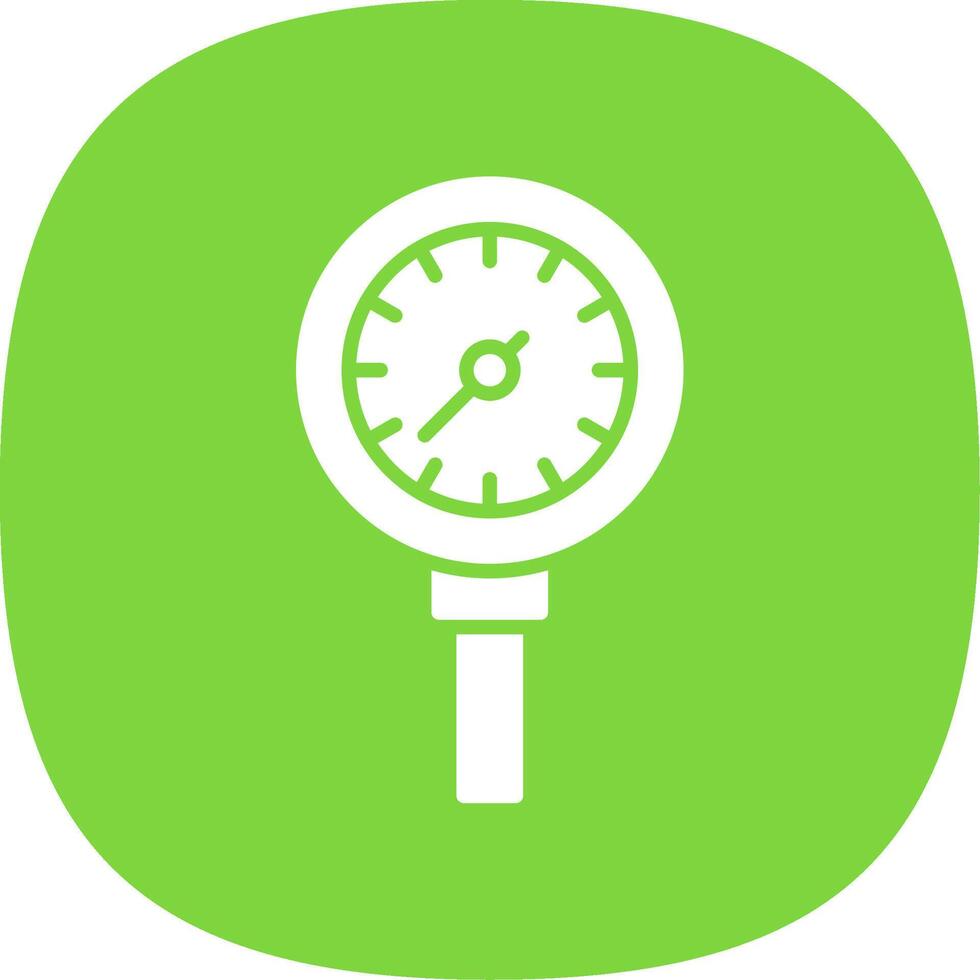 Pressure Meter Glyph Curve Icon Design vector