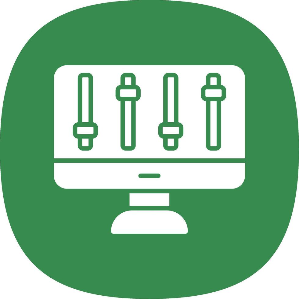 Computer control Glyph Curve Icon Design vector