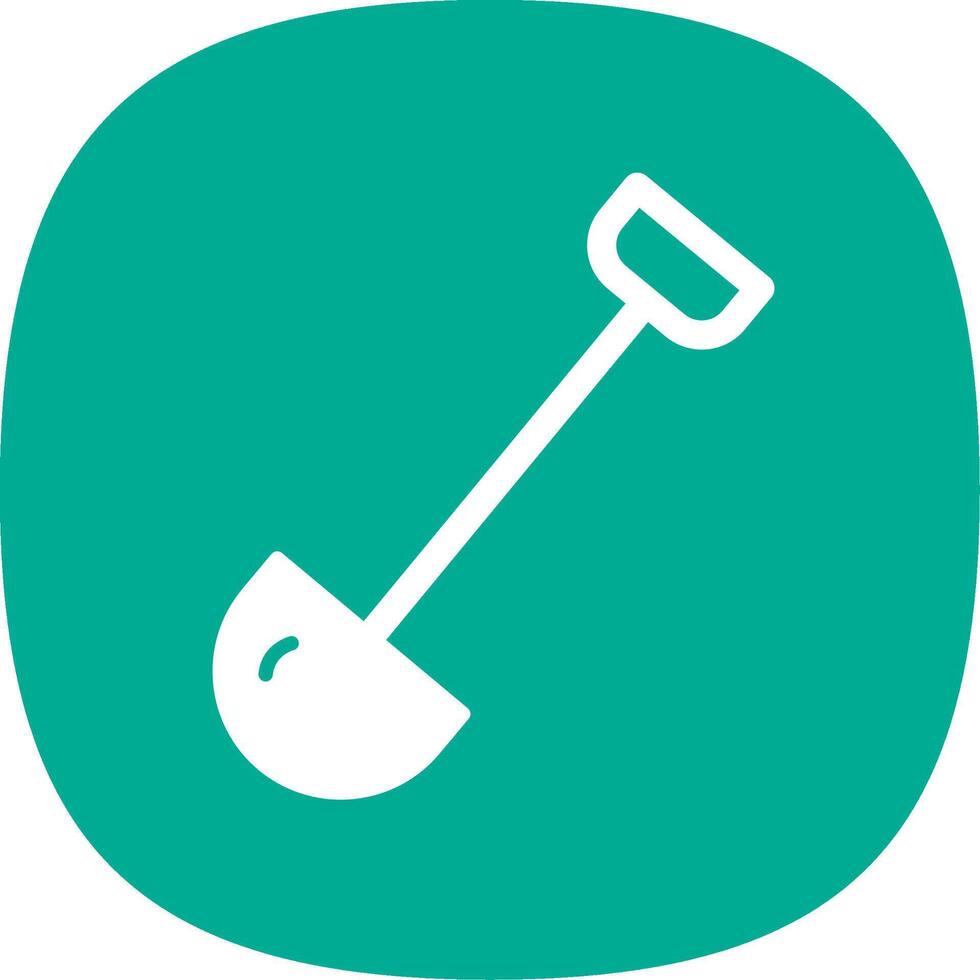 Shovel Glyph Curve Icon Design vector