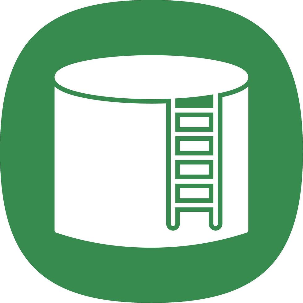 Storage Tank Glyph Curve Icon Design vector