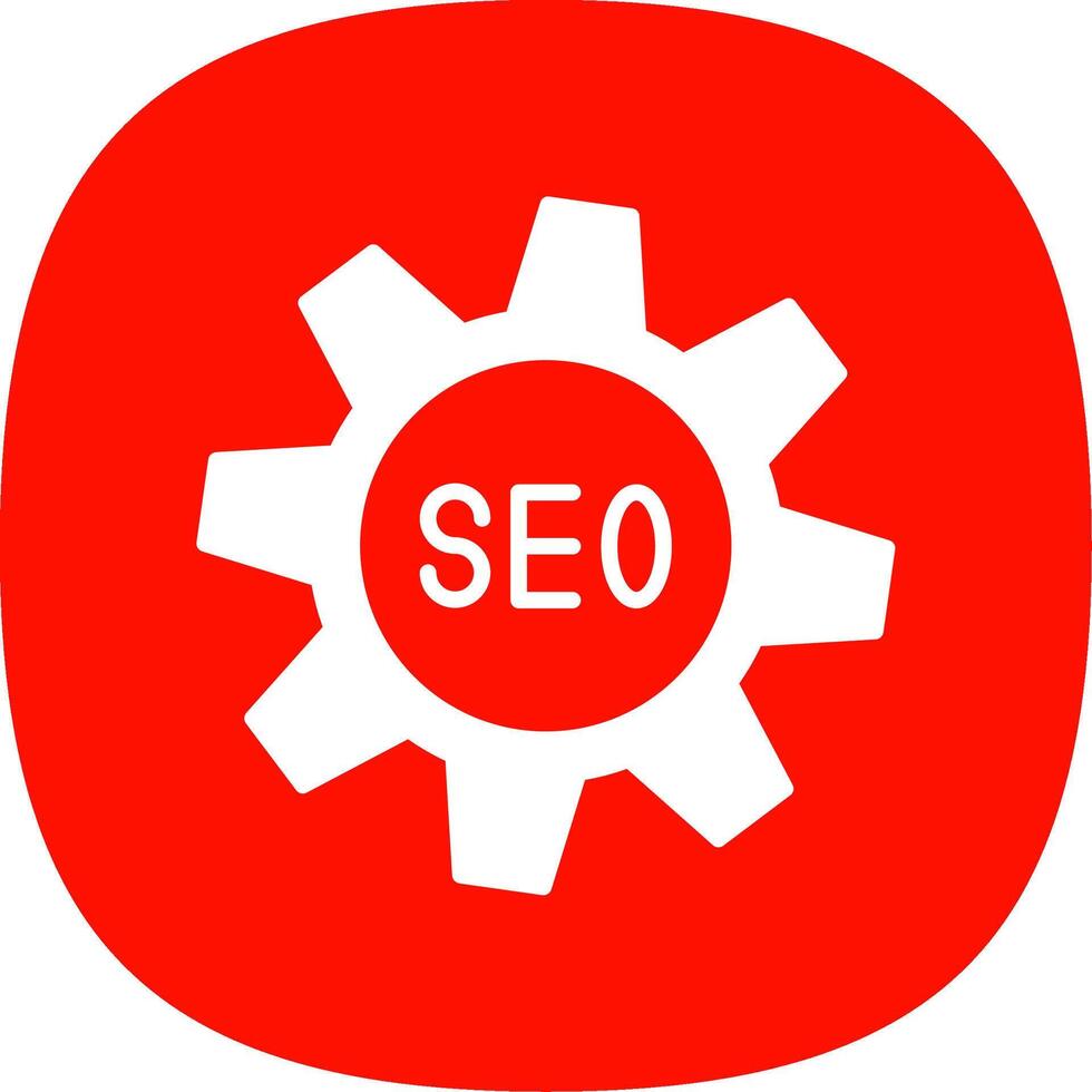 SEO Glyph Curve Icon Design vector
