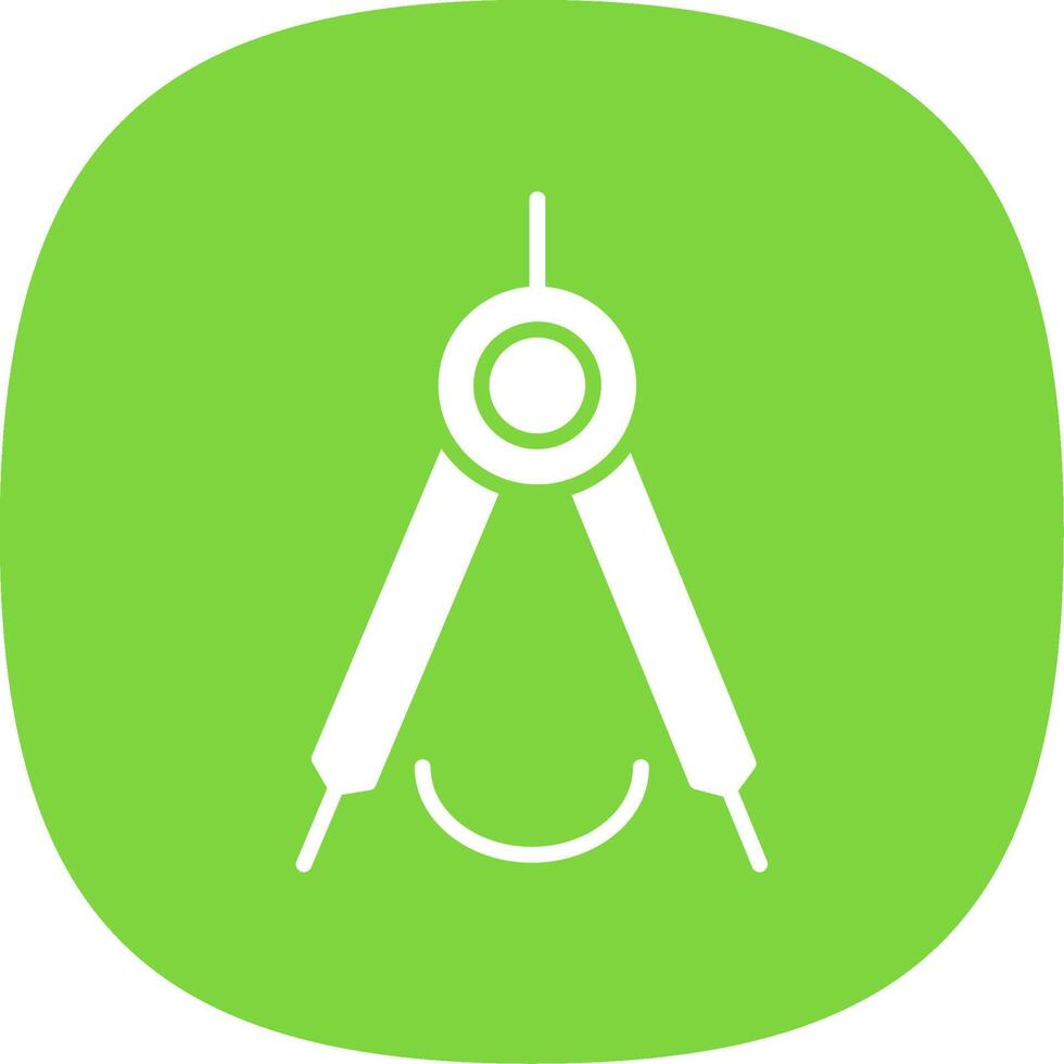 Precision Glyph Curve Icon Design vector