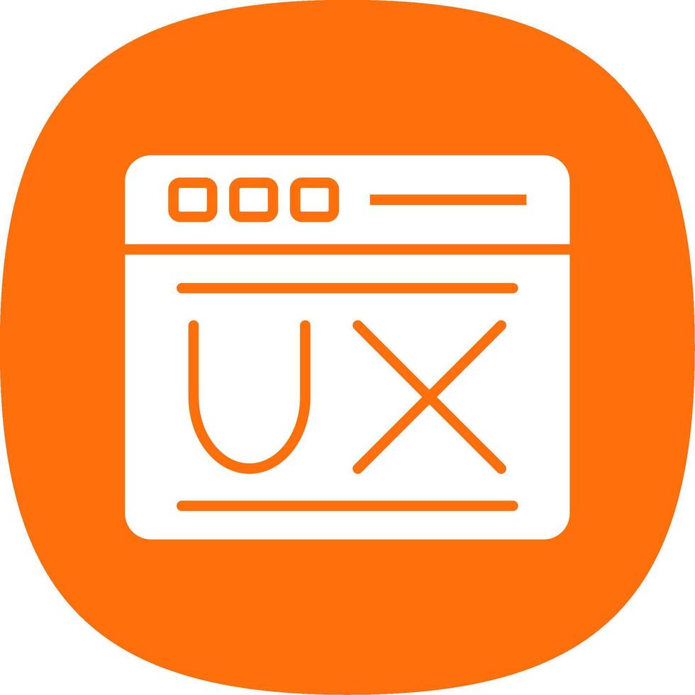 User Experience Glyph Curve Icon Design vector