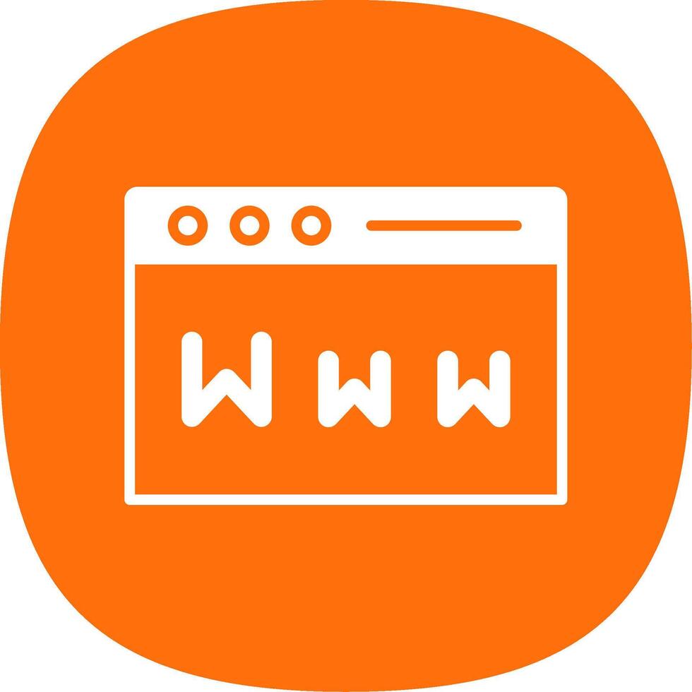 Www Glyph Curve Icon Design vector
