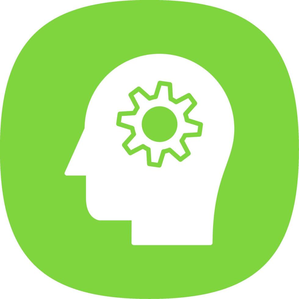 Creative Solution Glyph Curve Icon Design vector
