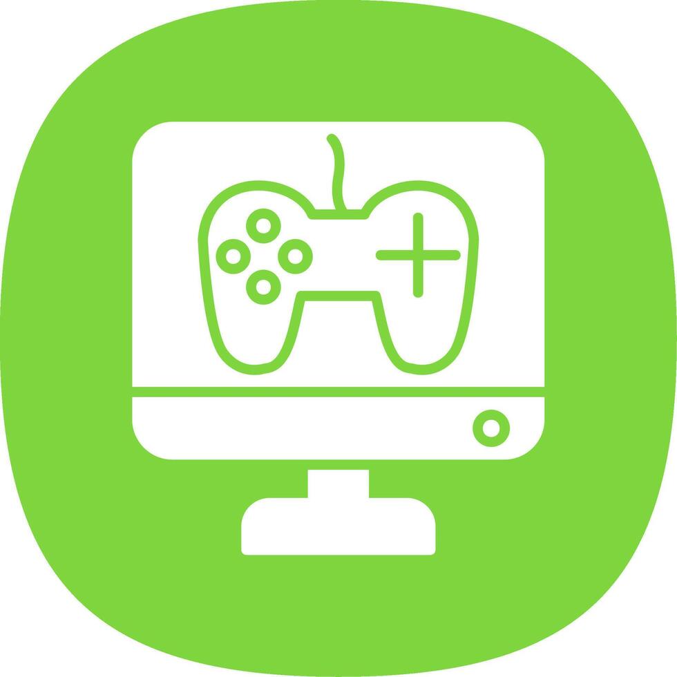 Game Development Glyph Curve Icon Design vector