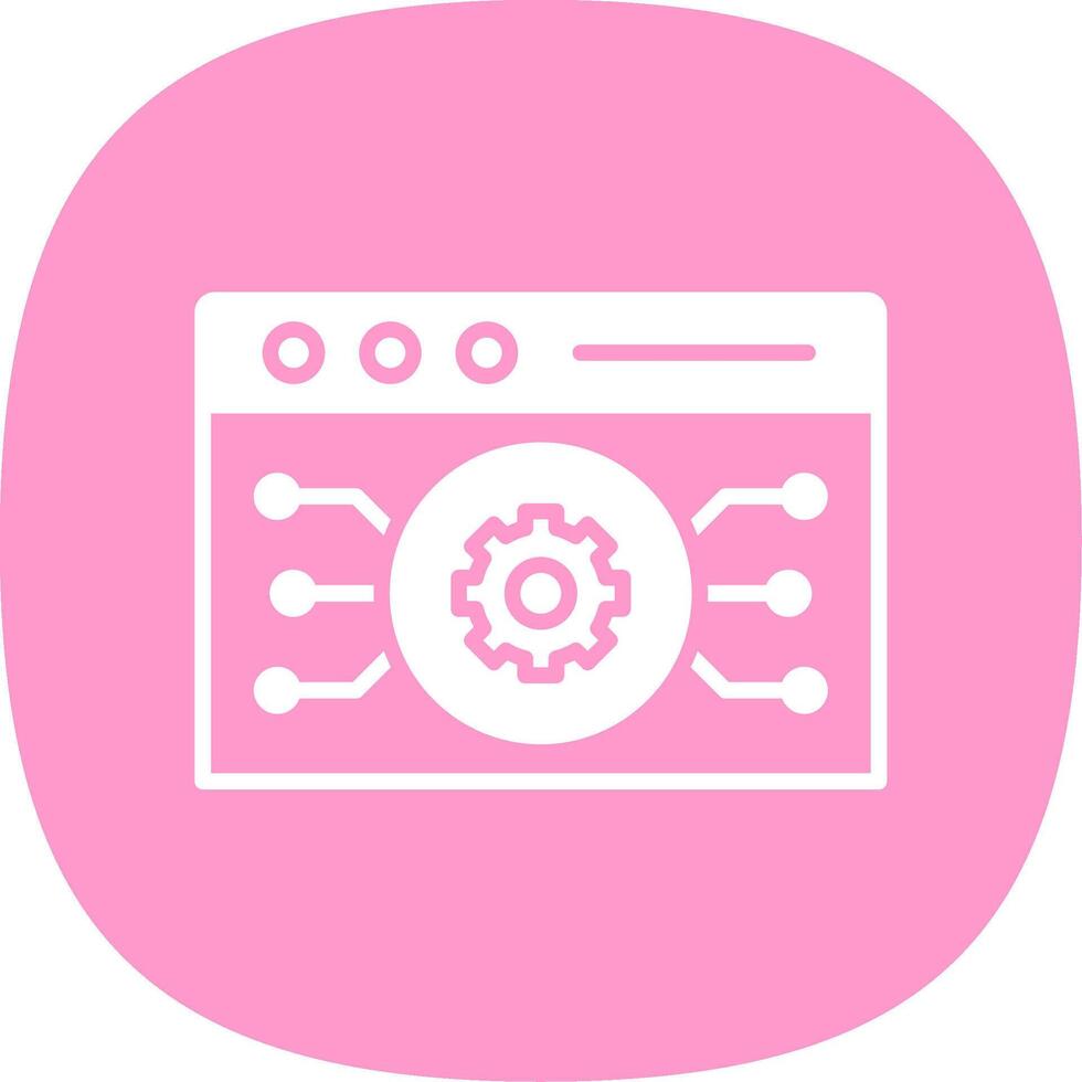 Website Algorithm Glyph Curve Icon Design vector
