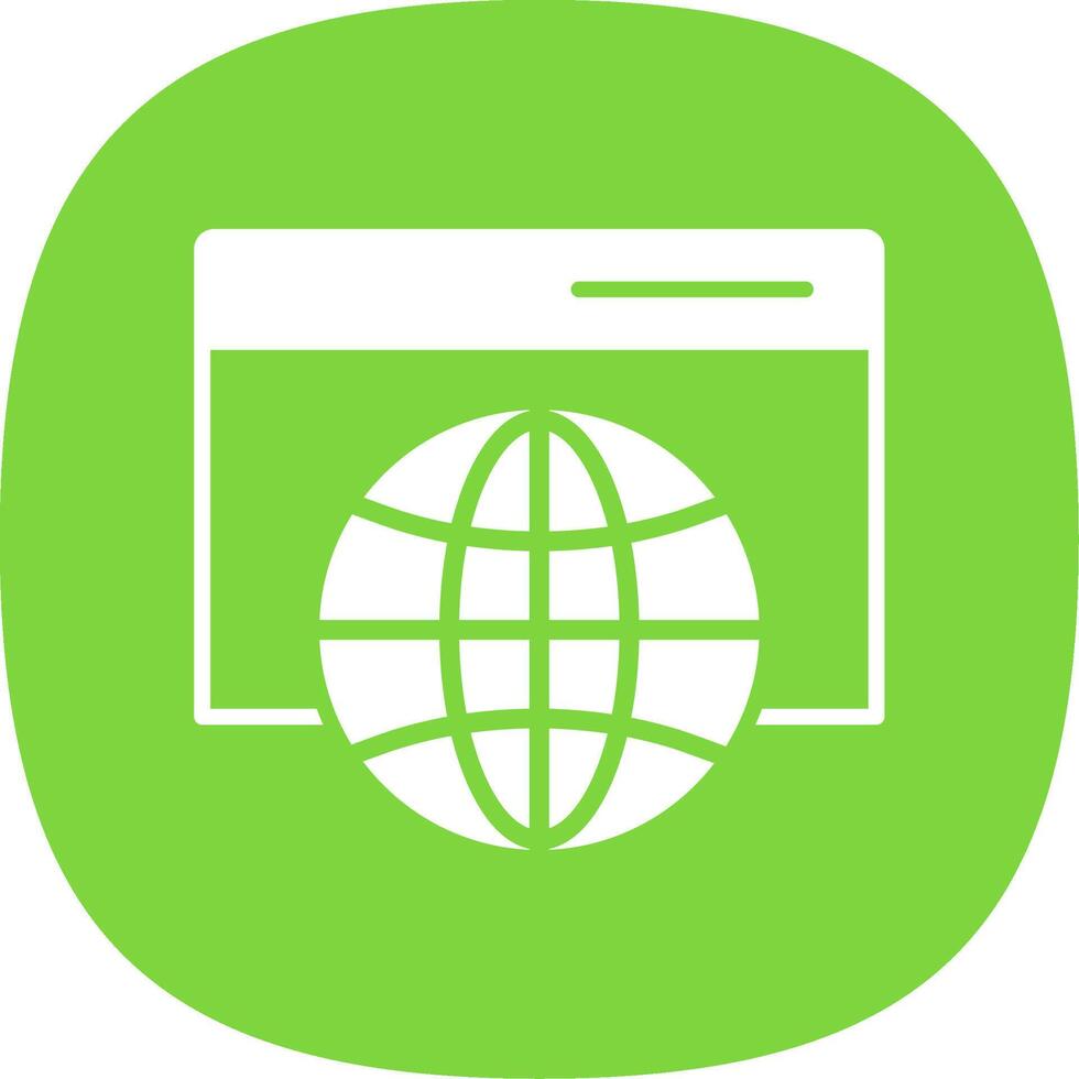 Web Browser Glyph Curve Icon Design vector