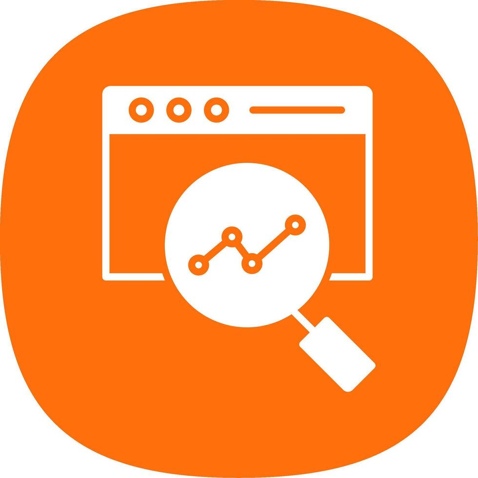 Web Monitoring Glyph Curve Icon Design vector