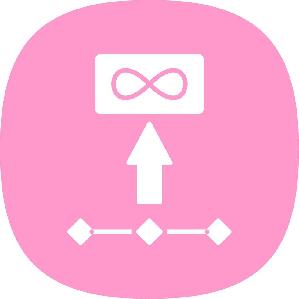 Unlimited Storage Glyph Curve Icon Design vector