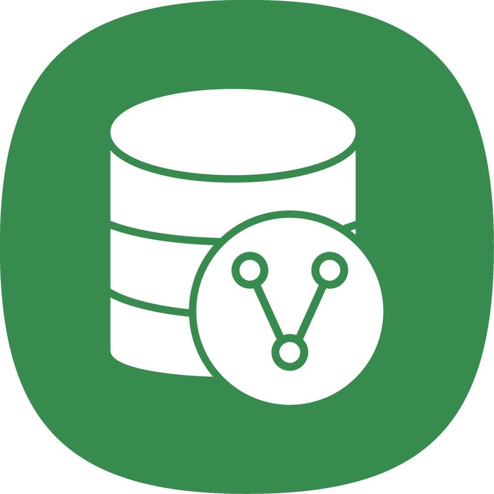 Database Sharing Glyph Curve Icon Design vector