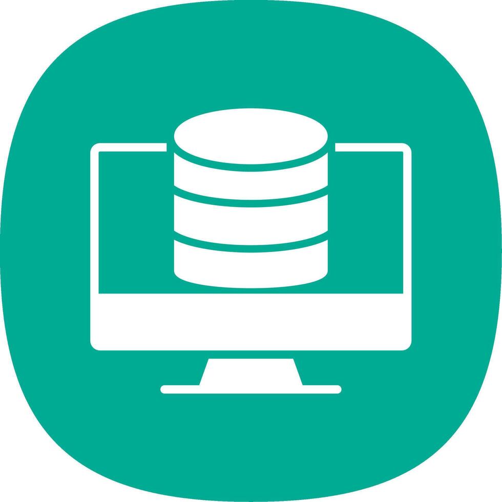 OnLine Circle Multi Circle Database Glyph Curve Icon Design vector