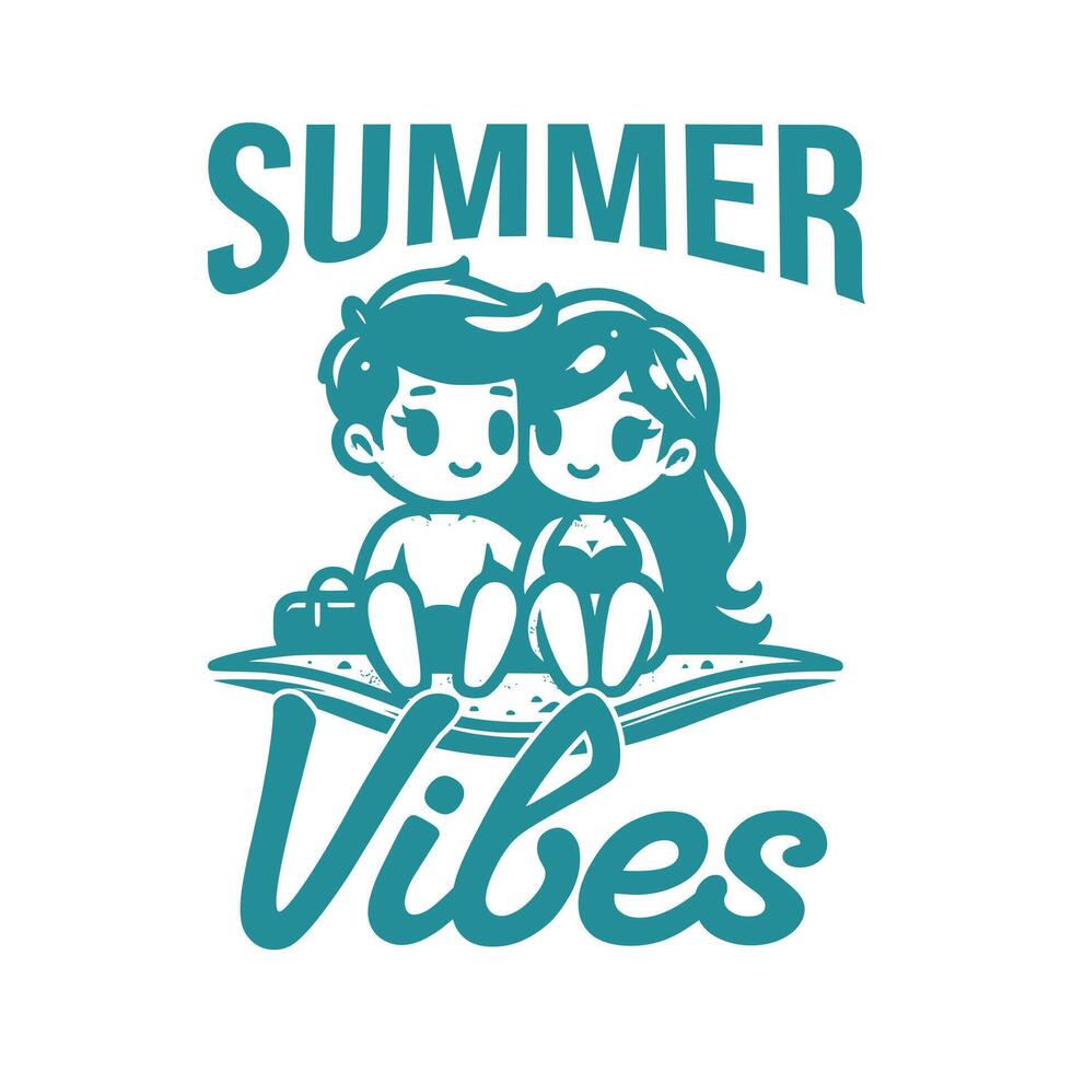 Summer vibes t shirt design vector