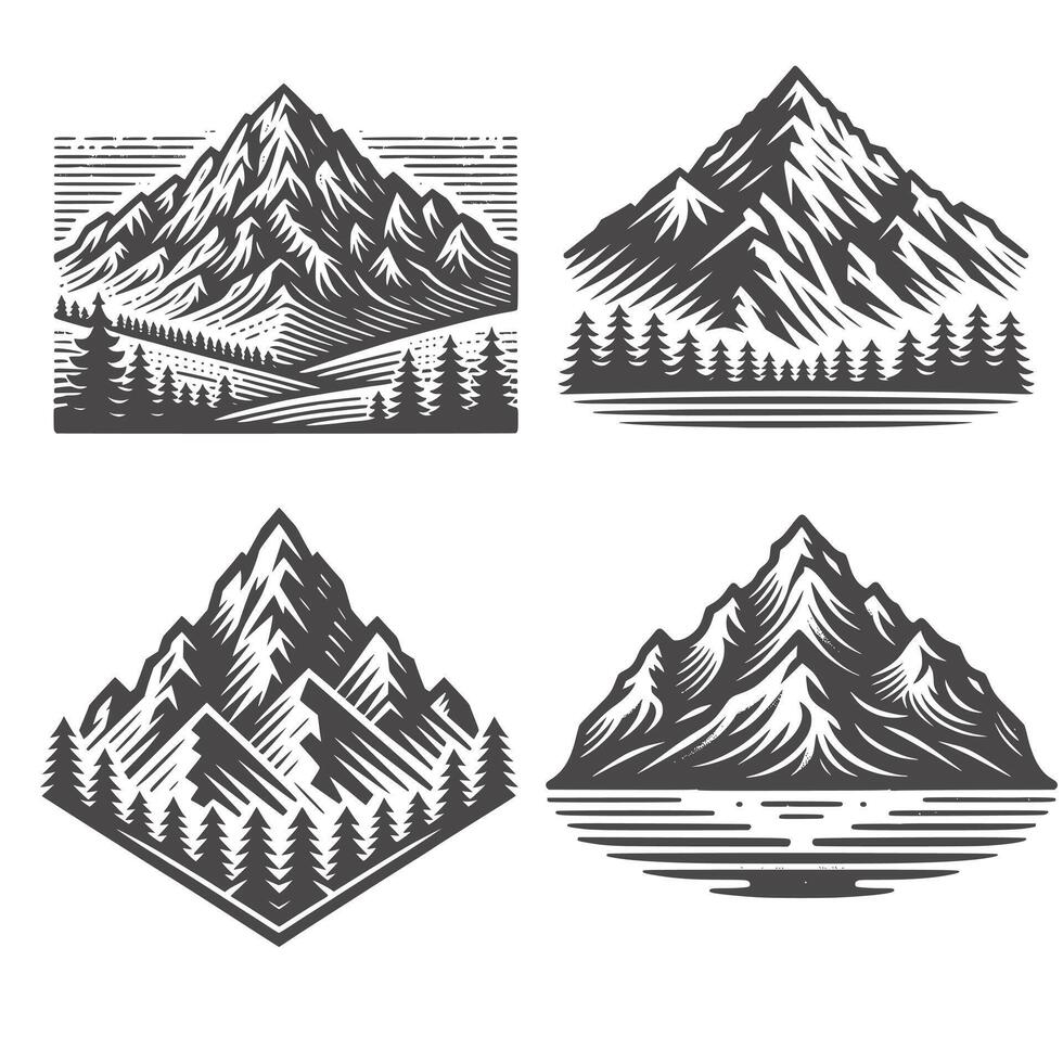 gratis montaña diseño vector