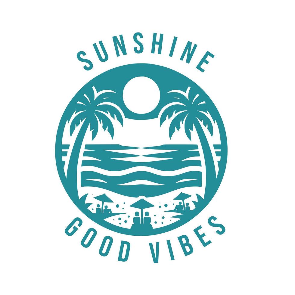 Summer vibes t shirt design vector