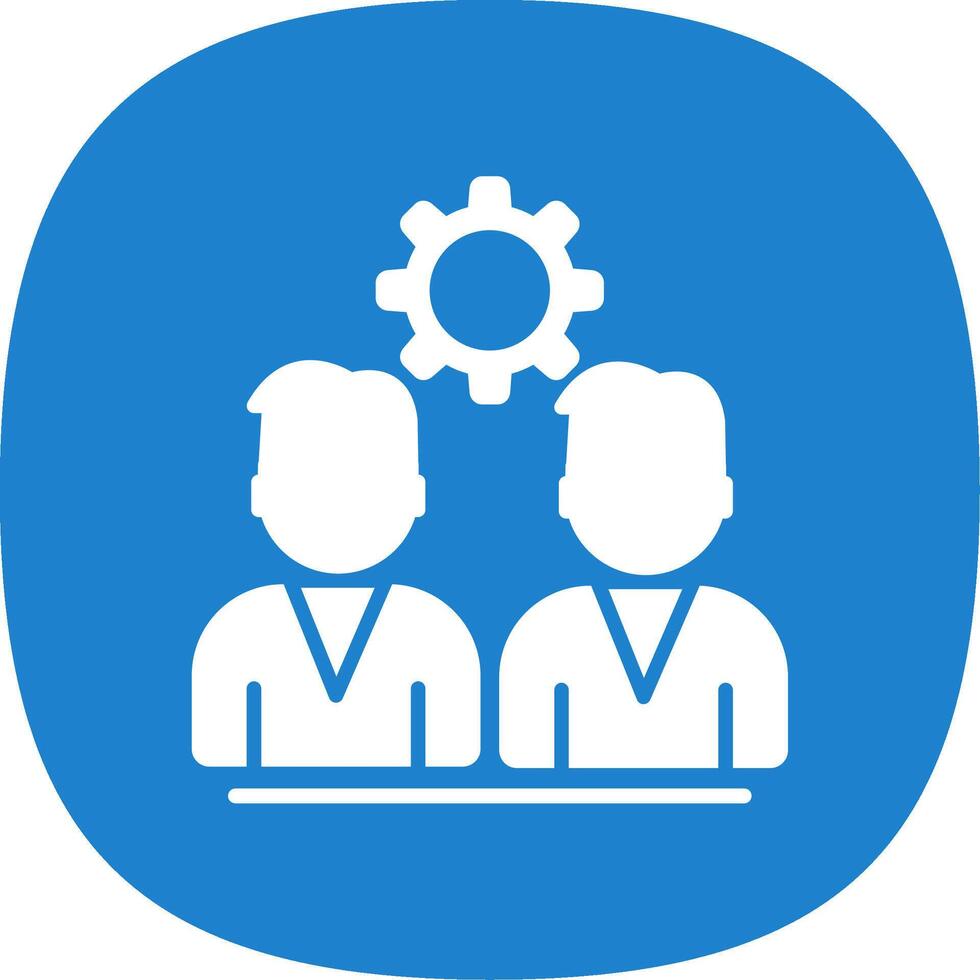 Group Team Glyph Curve Icon Design vector