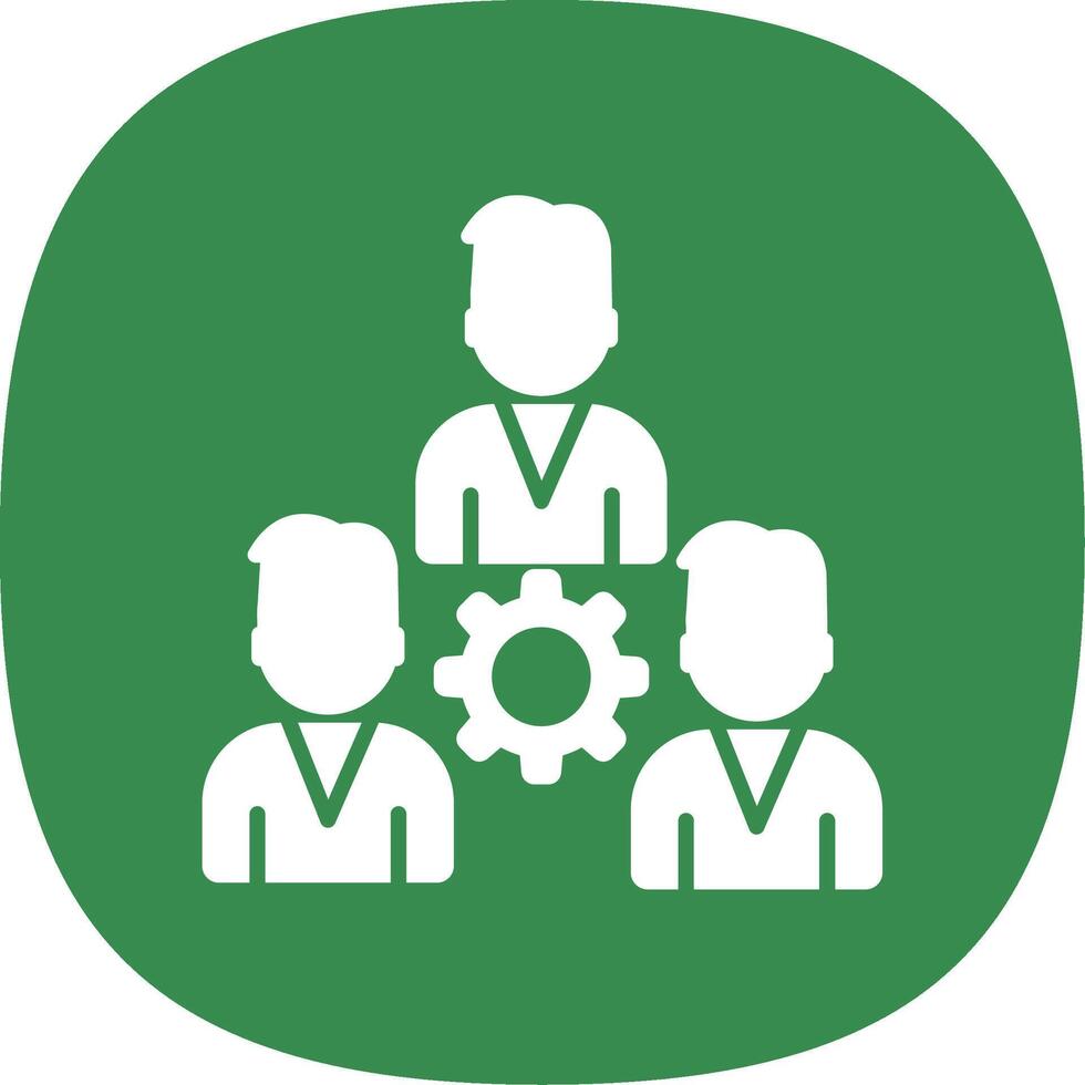Team Management Glyph Curve Icon Design vector