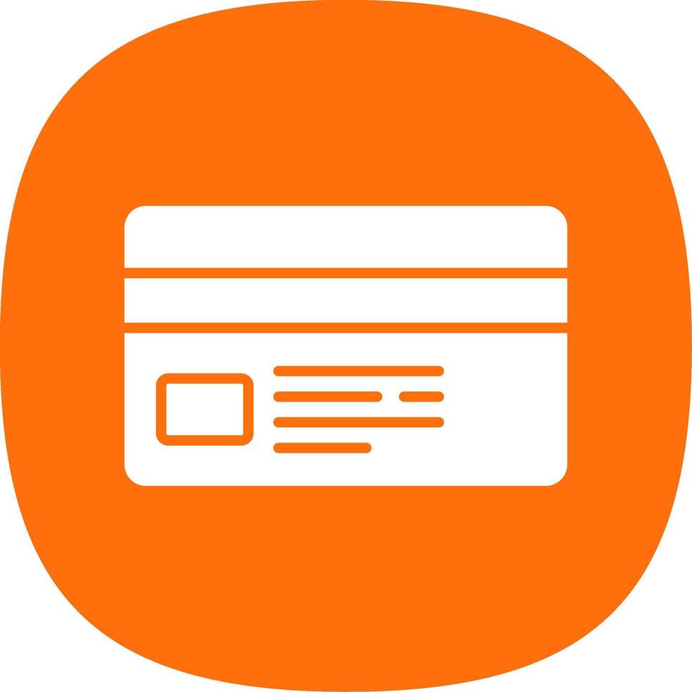 Credit Card Glyph Curve Icon Design vector