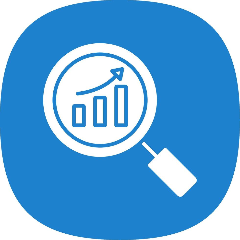 Analysis Glyph Curve Icon Design vector