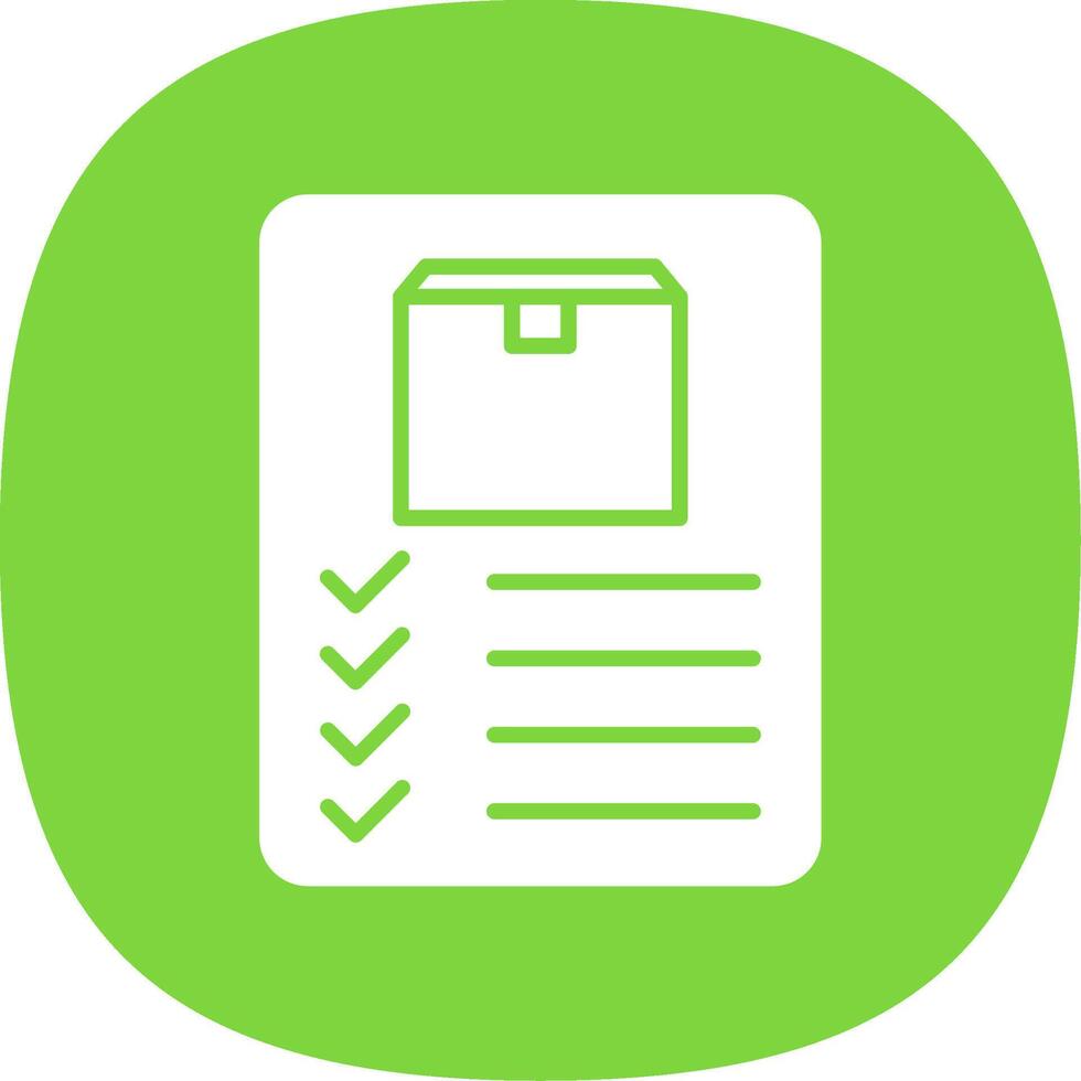 Inventory Glyph Curve Icon Design vector