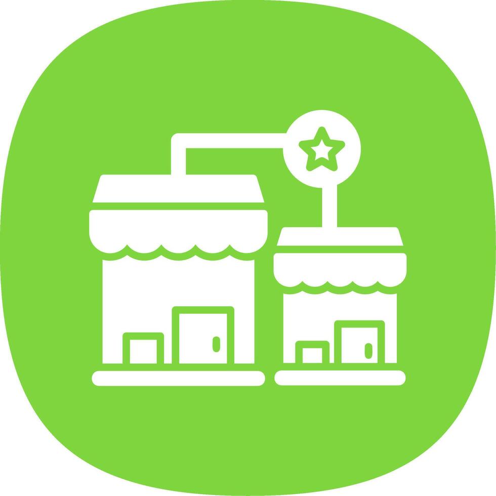 Franchise Glyph Curve Icon Design vector