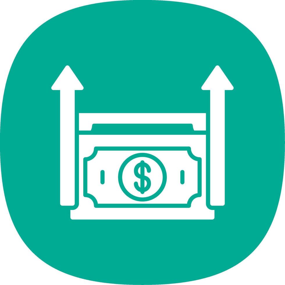 Profit Glyph Curve Icon Design vector