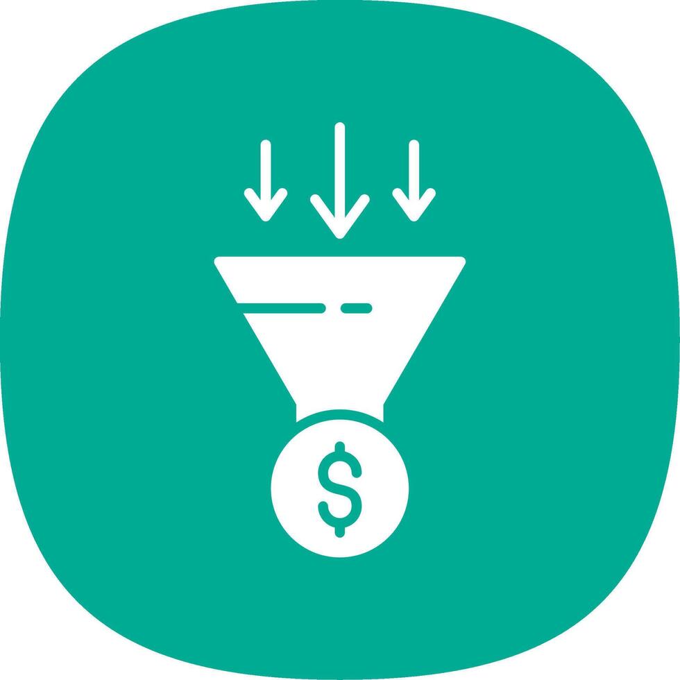 Conversion Optimization Glyph Curve Icon Design vector