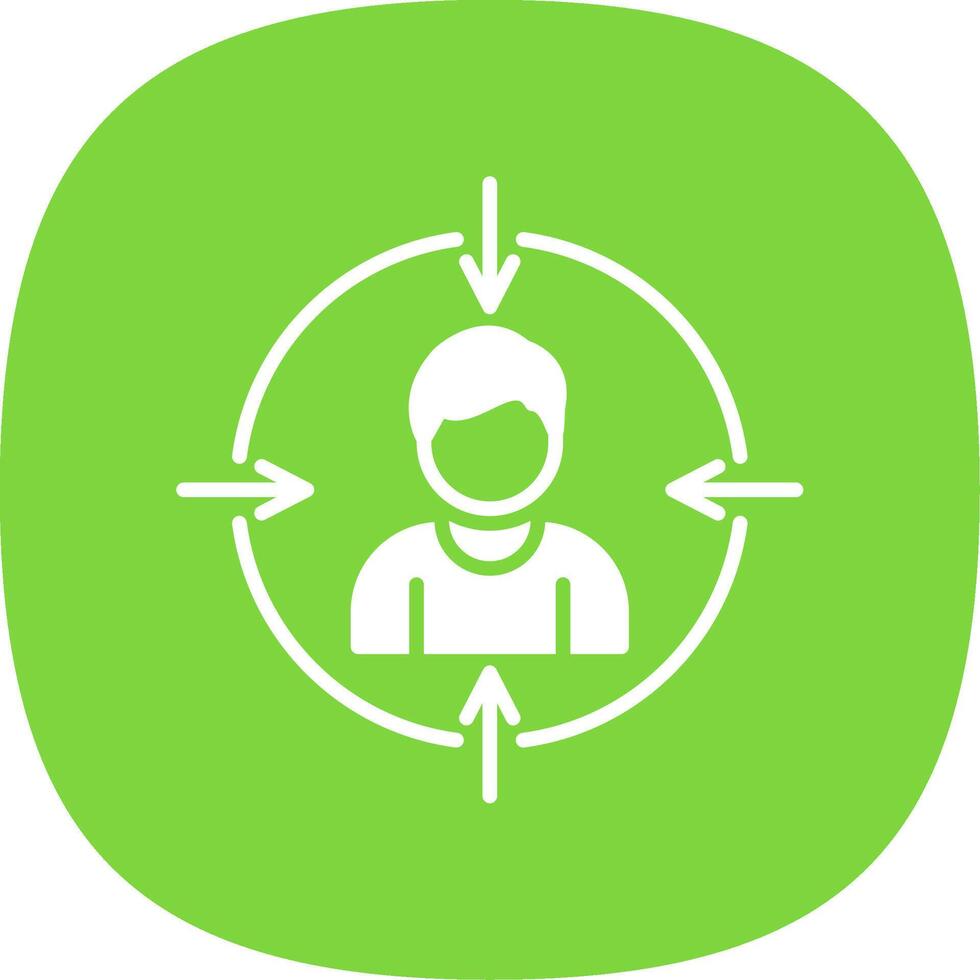 Target Audiences Glyph Curve Icon Design vector