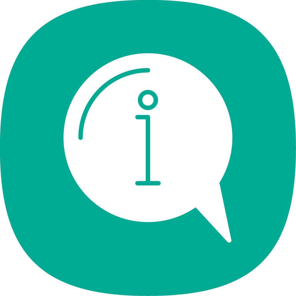Information Glyph Curve Icon Design vector