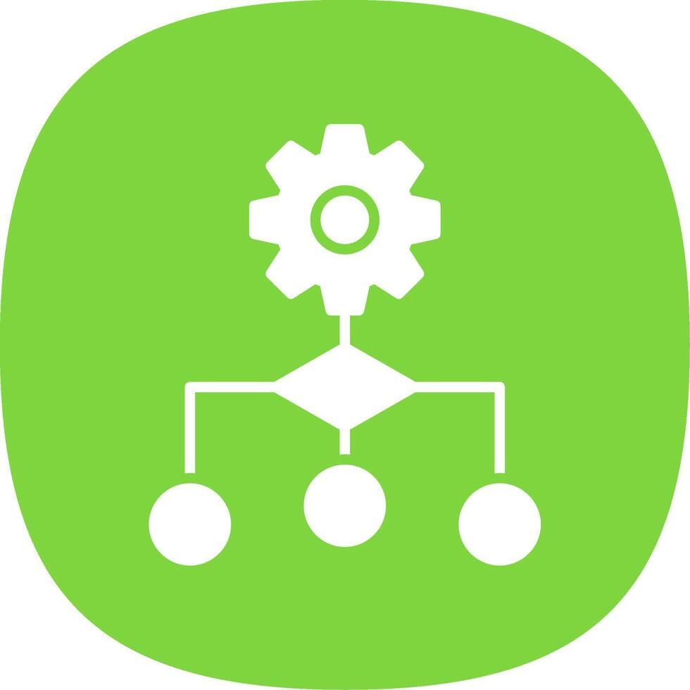 Algorithm Glyph Curve Icon Design vector