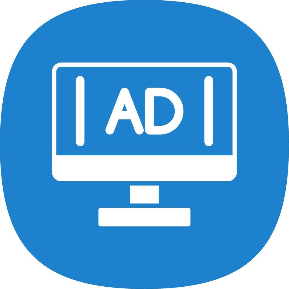 Business Advertising Glyph Curve Icon Design vector