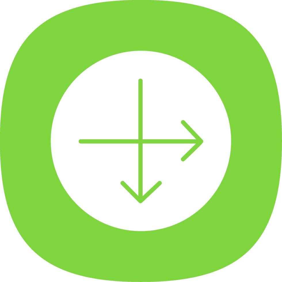 Intersect Glyph Curve Icon Design vector