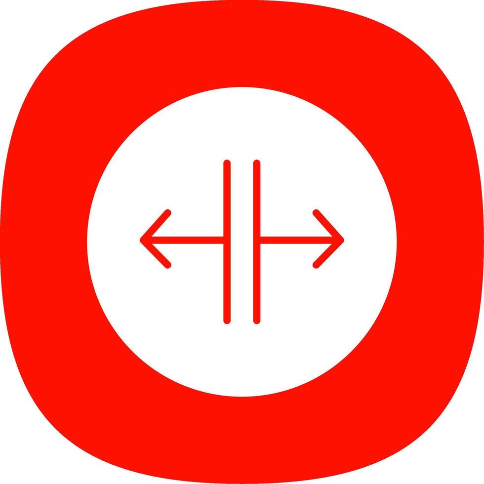 SPLIT Glyph Curve Icon Design vector