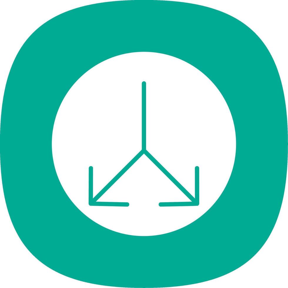 Split Glyph Curve Icon Design vector