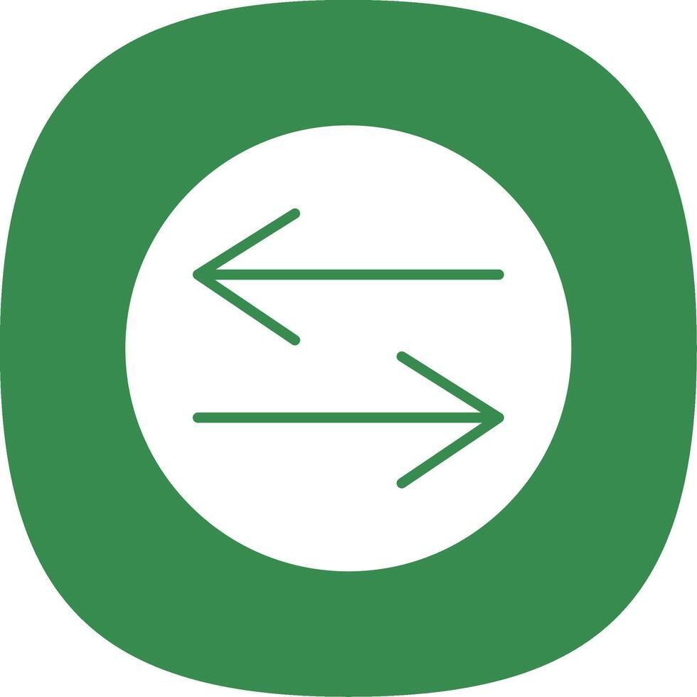 Swap Glyph Curve Icon Design vector