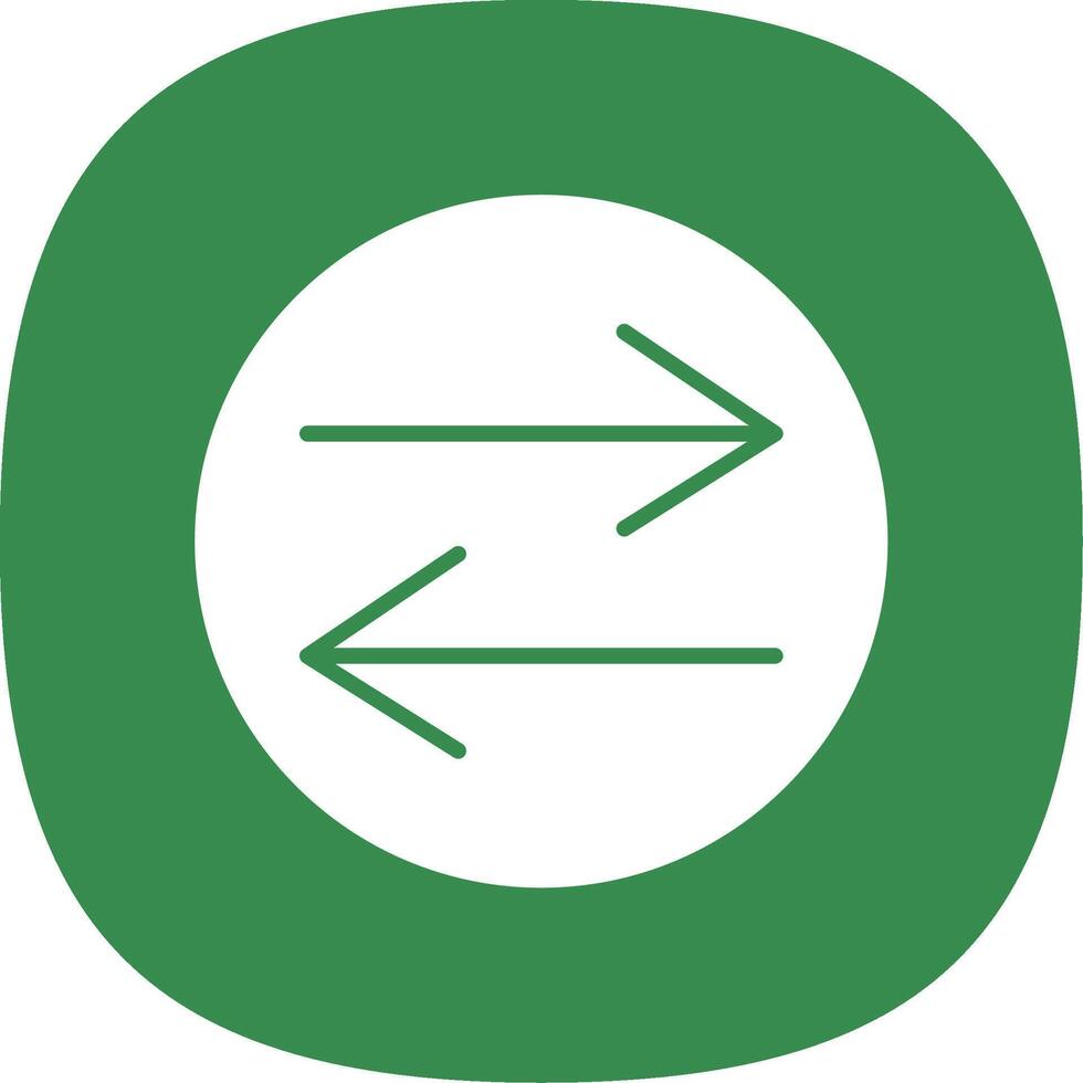 Swap Glyph Curve Icon Design vector