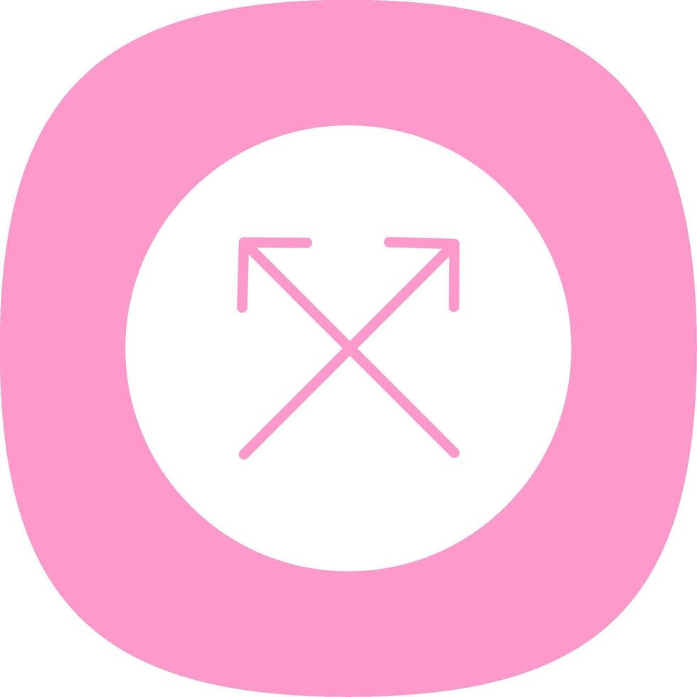 Split Glyph Curve Icon Design vector