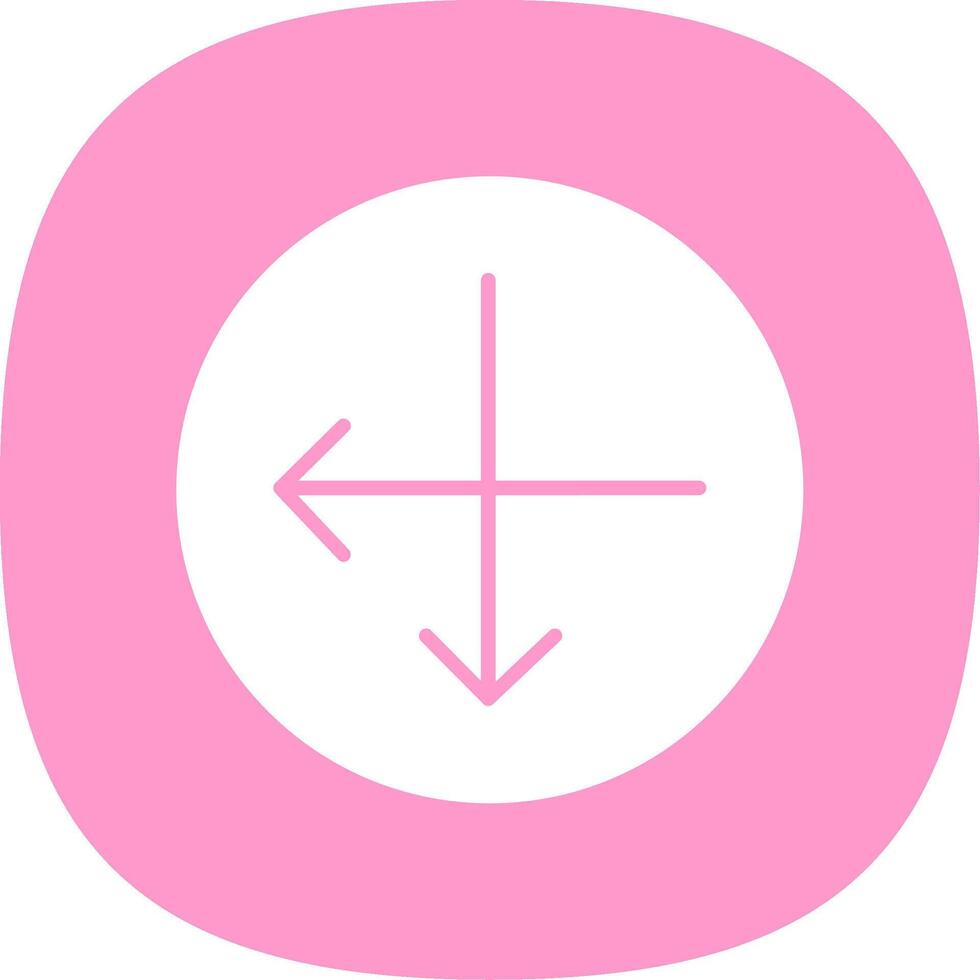 Intersect Glyph Curve Icon Design vector