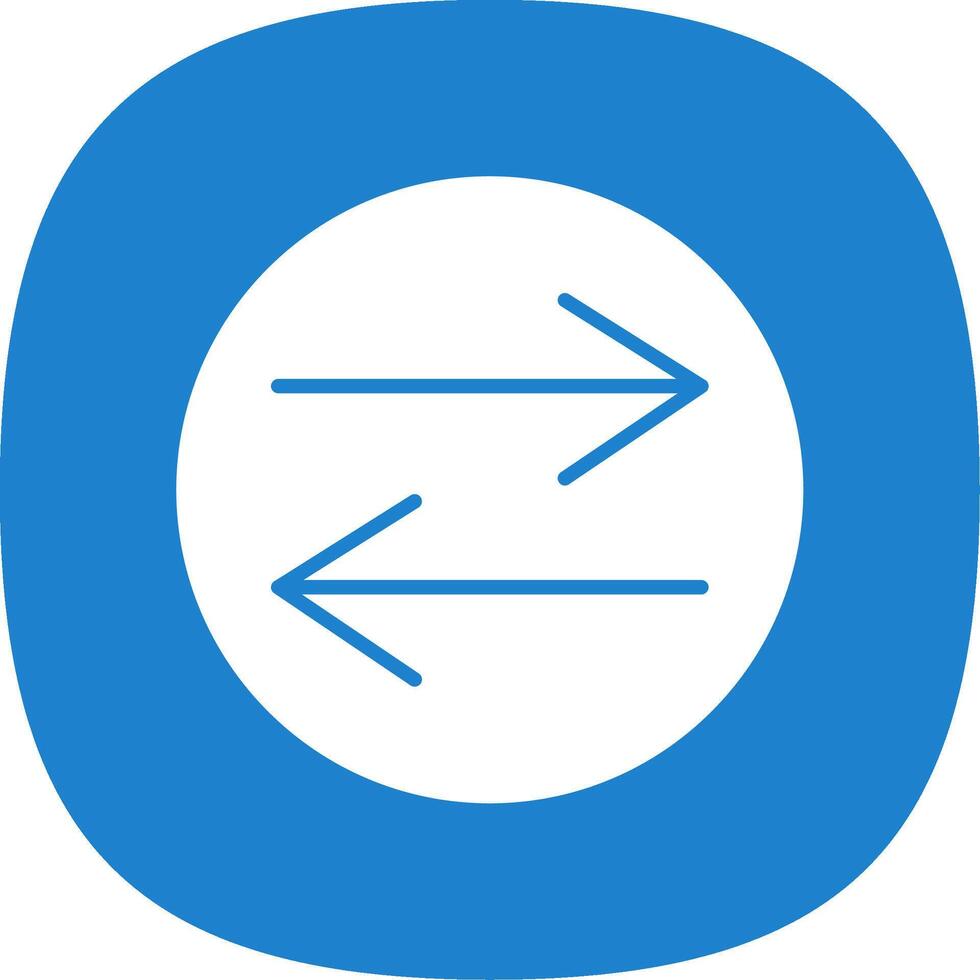 Swap Glyph Curve Icon Design vector