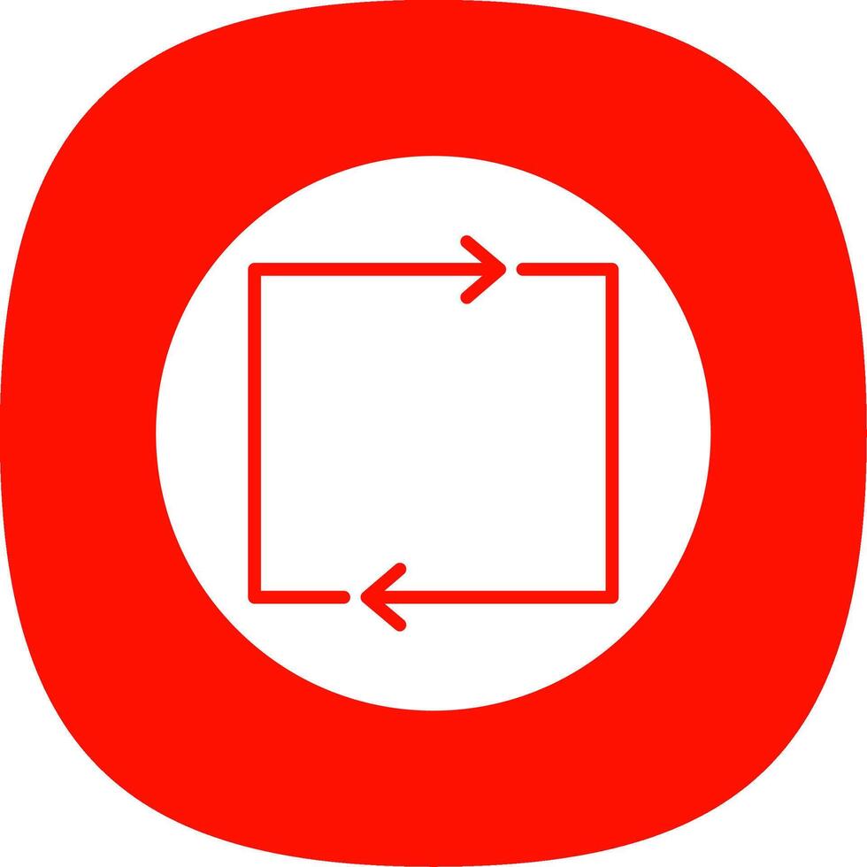 Loop Glyph Curve Icon Design vector