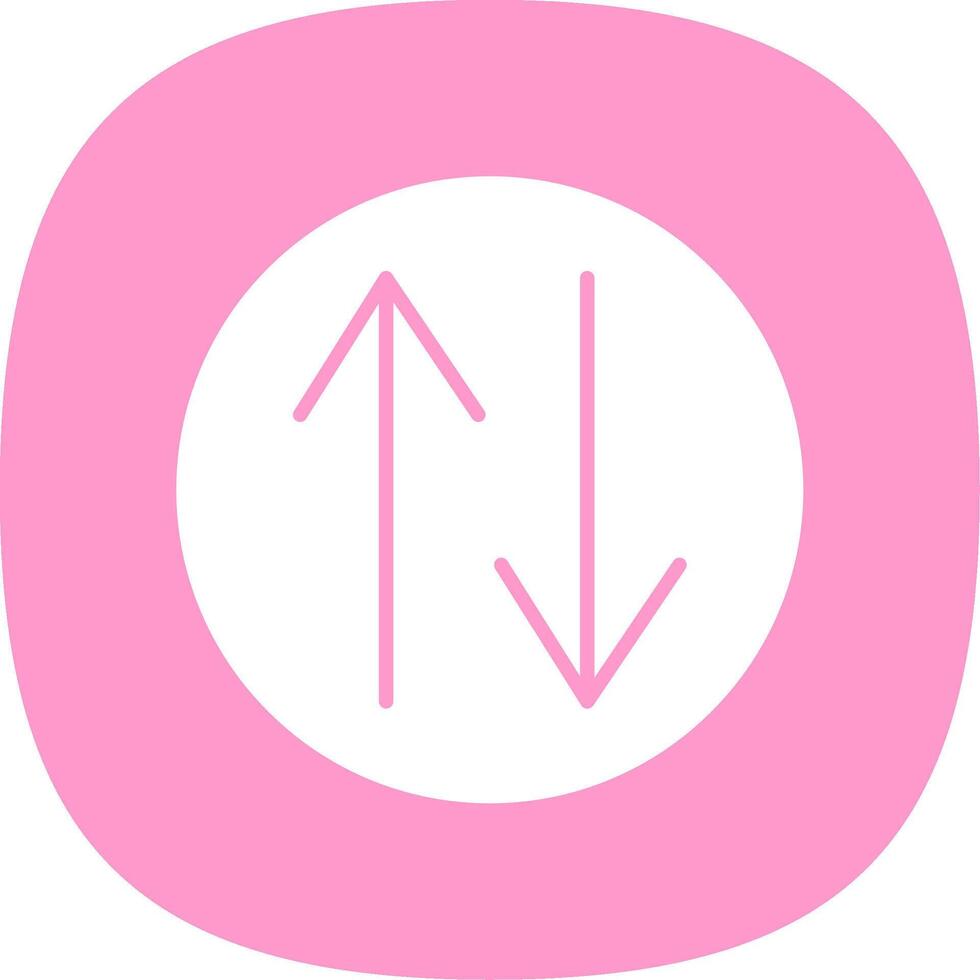Swap Glyph Curve Icon Design vector