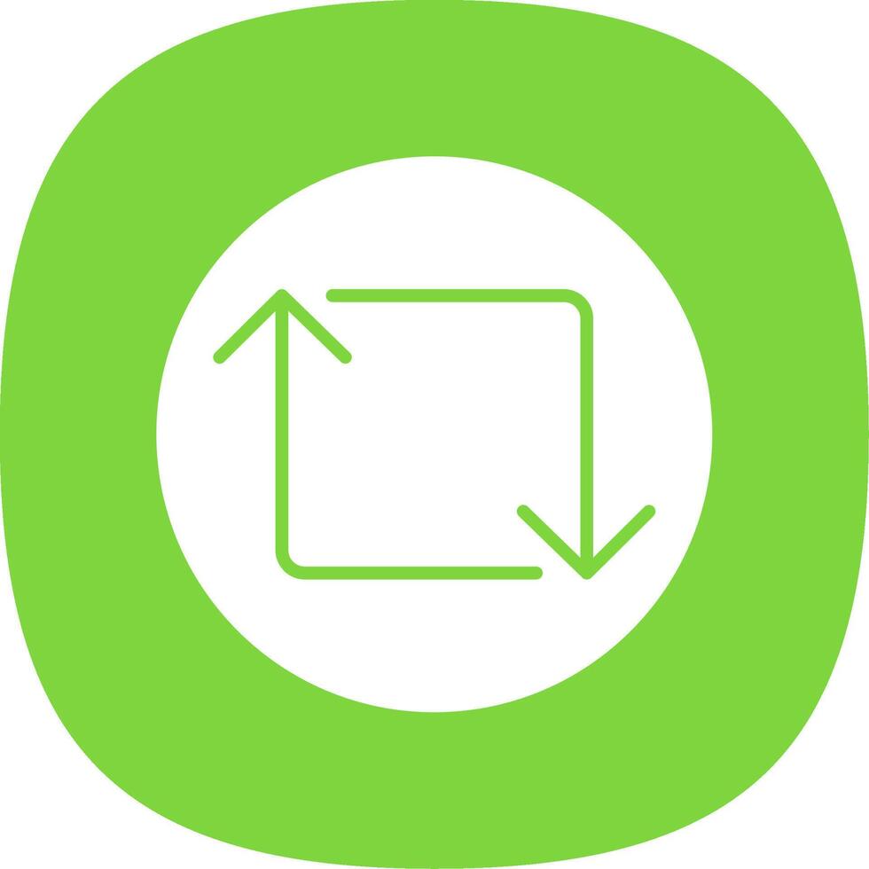 Loop Glyph Curve Icon Design vector