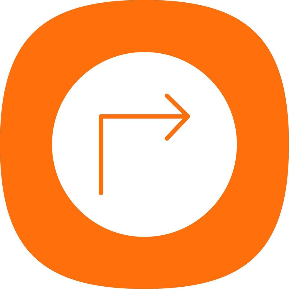 Turn Glyph Curve Icon Design vector
