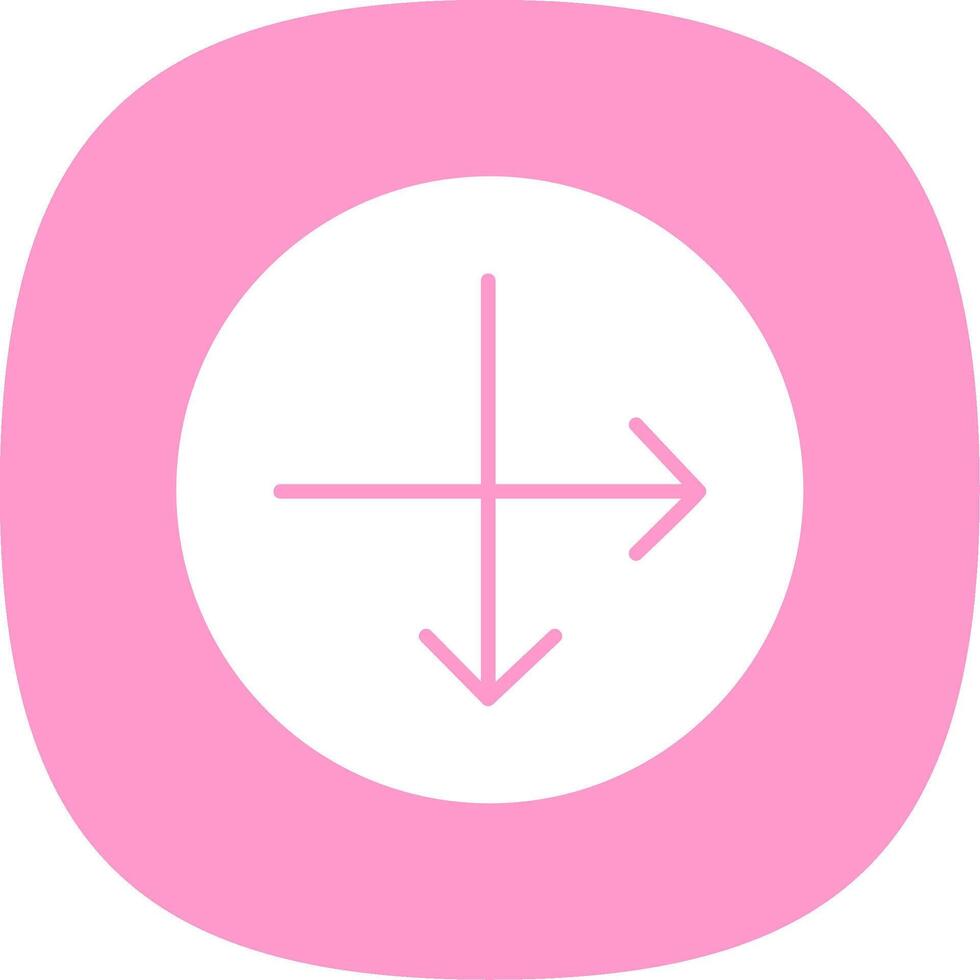 Intersect Glyph Curve Icon Design vector