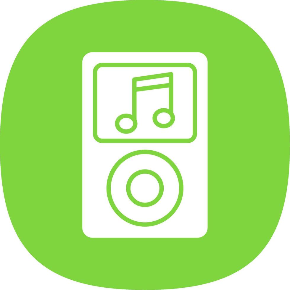 Music Player Glyph Curve Icon Design vector